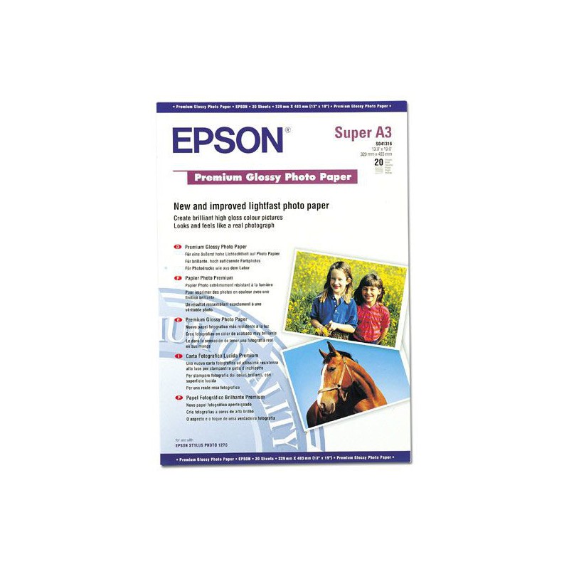 EPSON Papier Photo Premium Glacé A3+ 255g