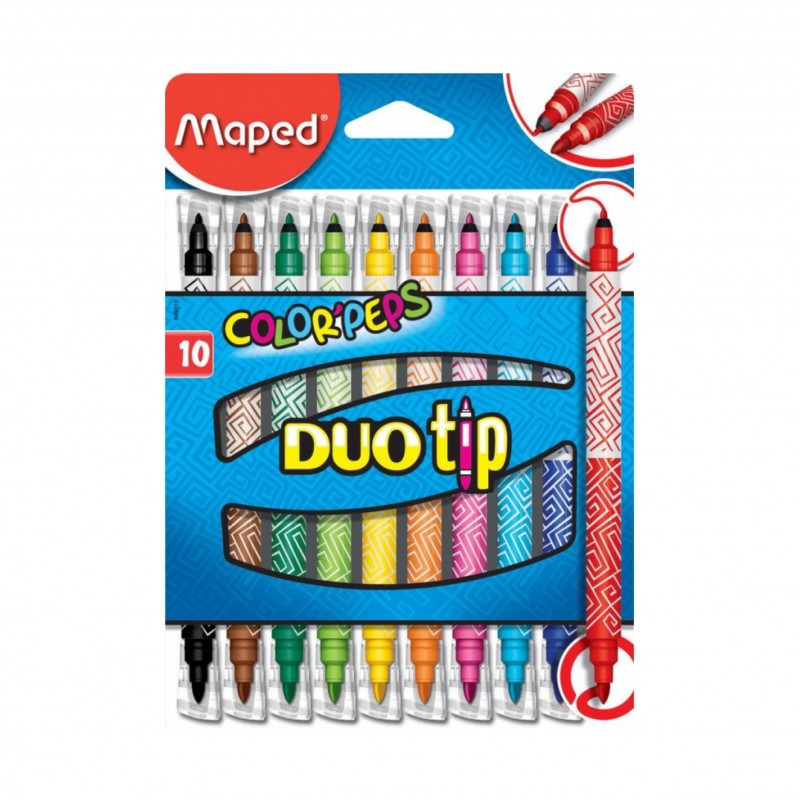 Maped feutre de coloriage Color Peps Duo'Tip, boîte de 10 pièces