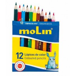 12 Crayons de couleurs Molin