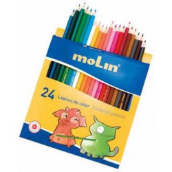 24 Crayons de couleurs Molin
